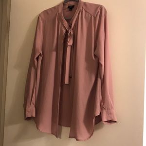 Mauve button down blouse